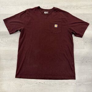 Carhartt Loose Fit Pocket Tee Maroon Men’s XL Tall